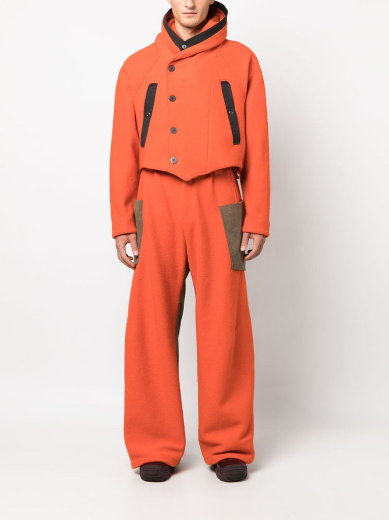 Orange Remus Wool Cropped Jacket
