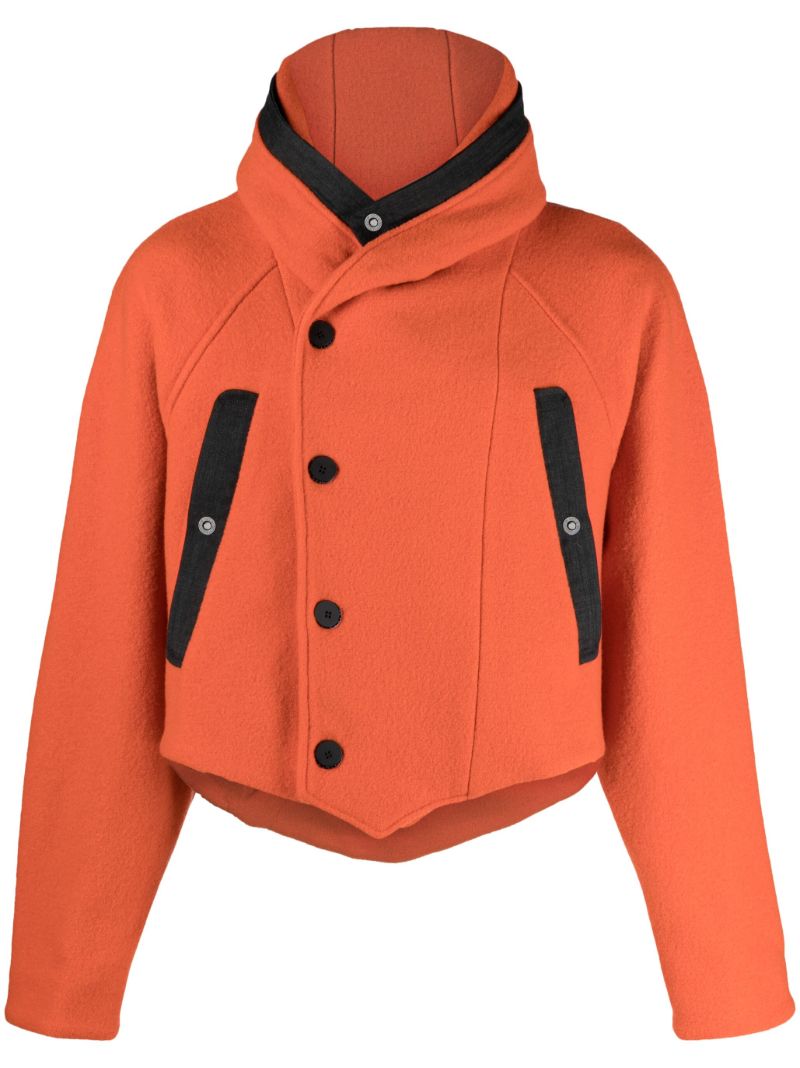 Orange Remus Wool Cropped Jacket