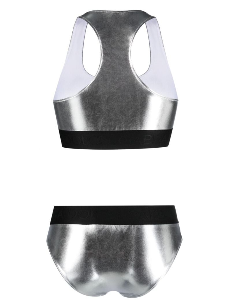 Silver Metallic Effect Bikini