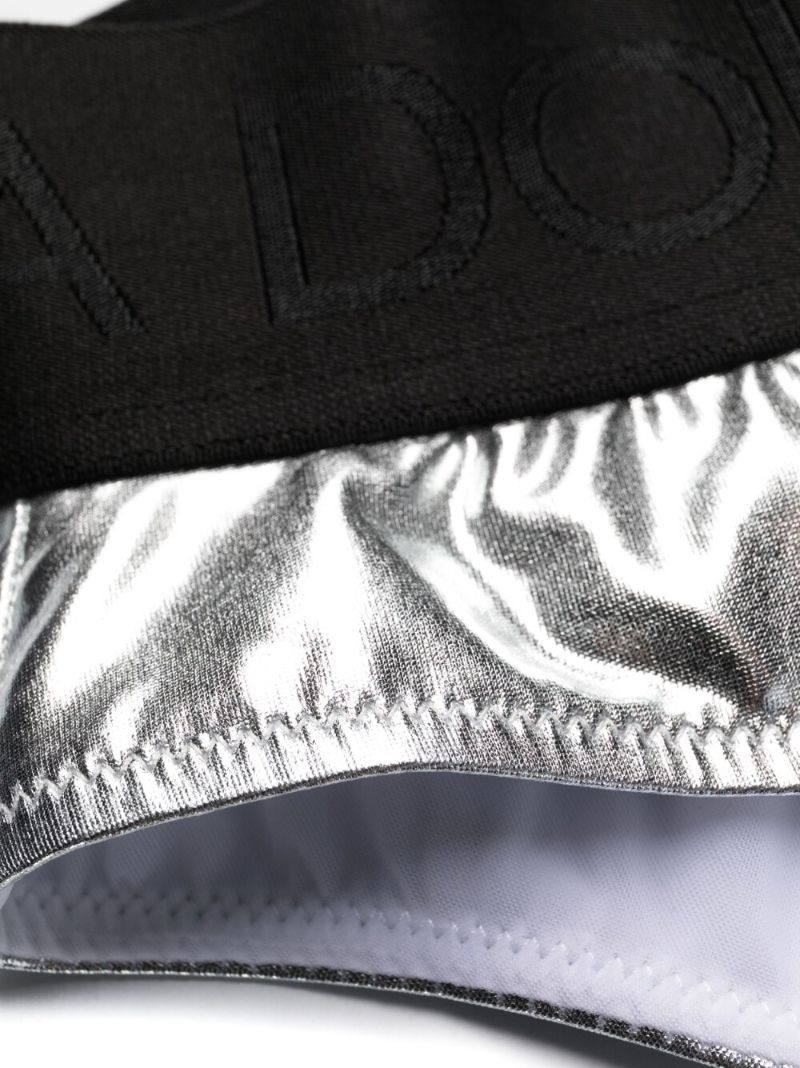 Silver Metallic Effect Bikini