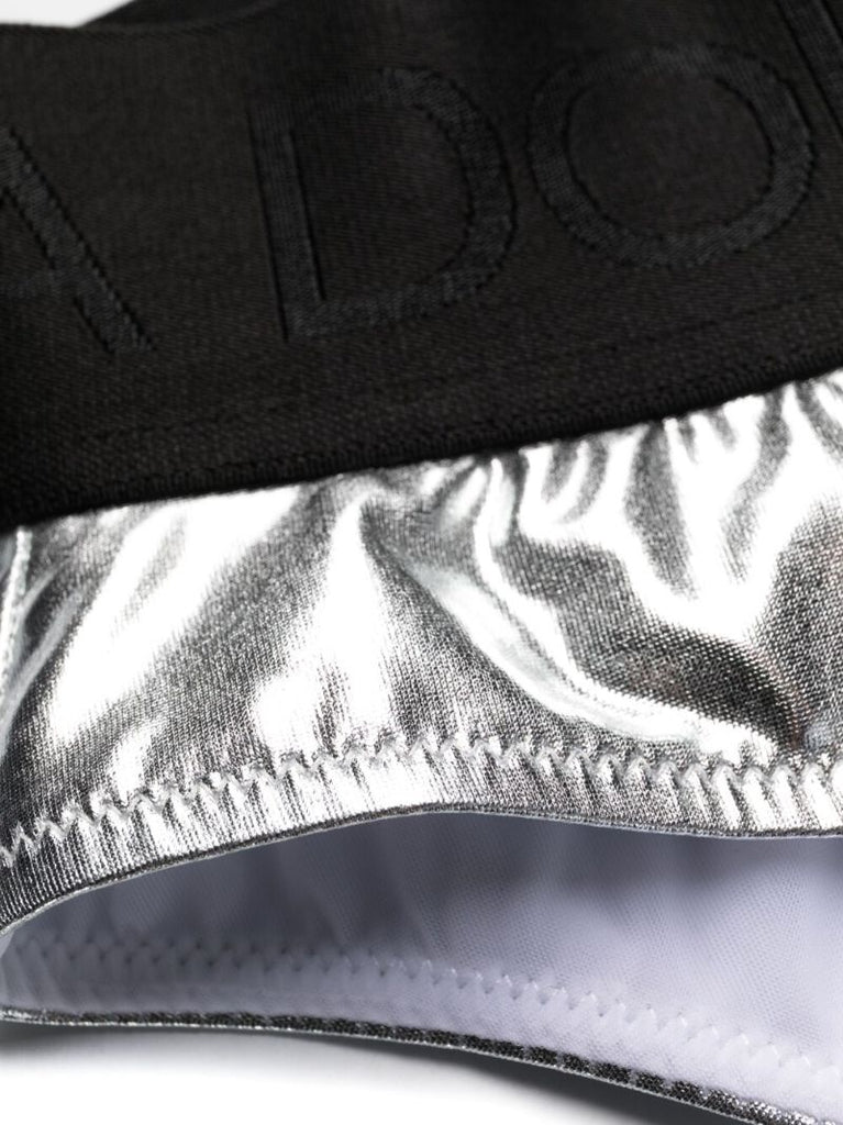 Silver Metallic Effect Bikini