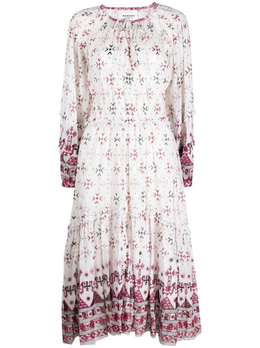 White Fratela Tiered Dress