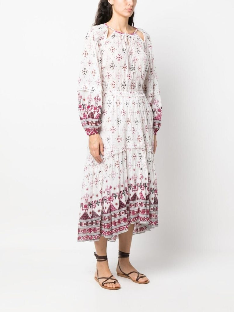 White Fratela Tiered Dress