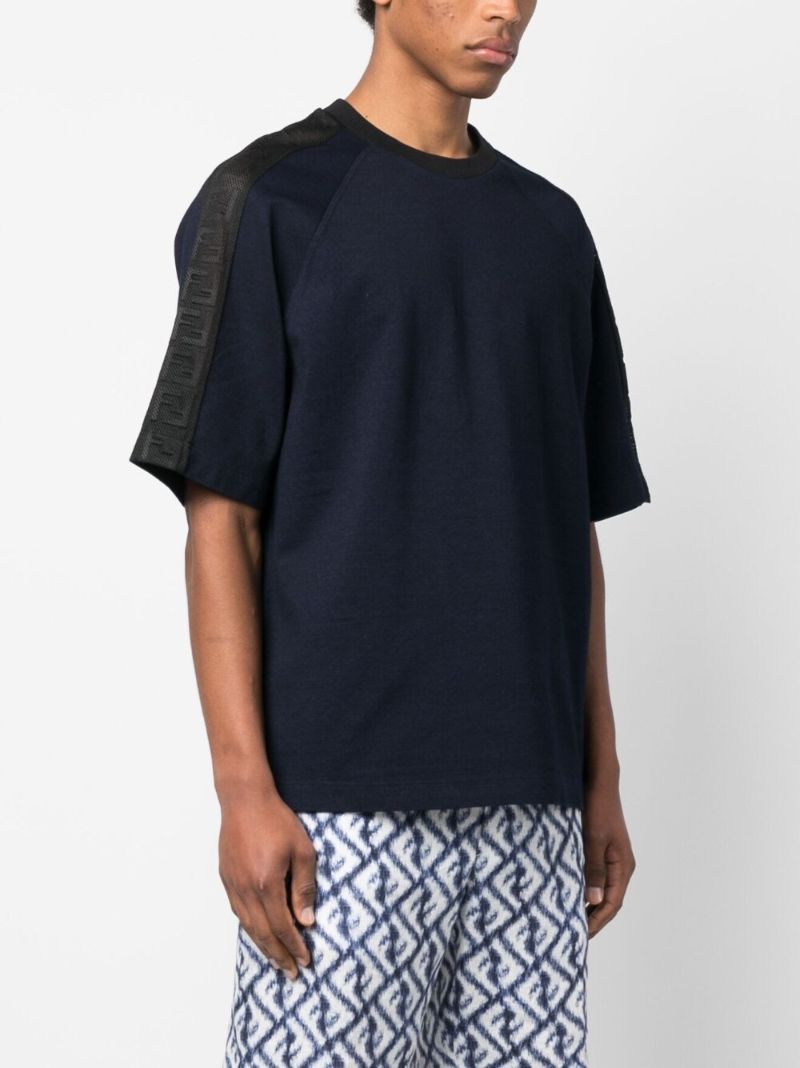Blue Ff Monogram Short Sleeve T-shirt