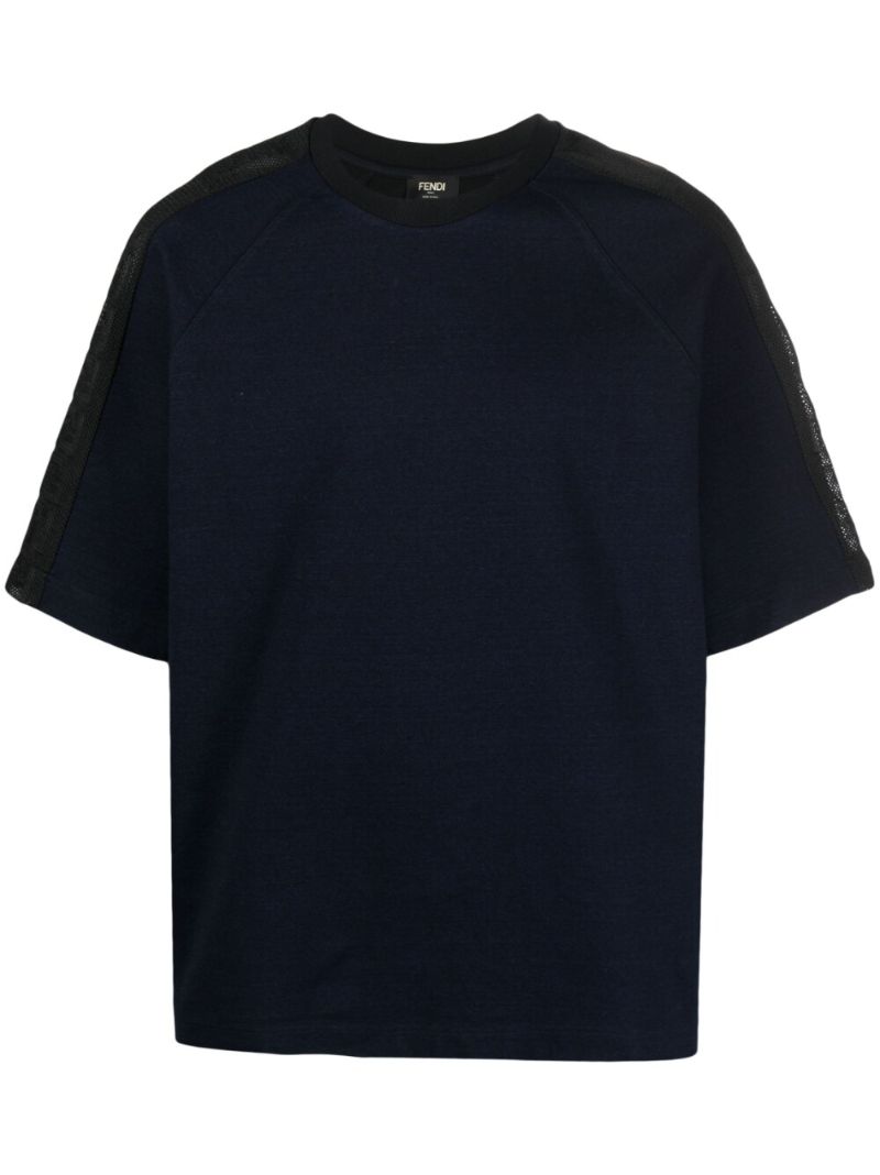 Blue Ff Monogram Short Sleeve T-shirt