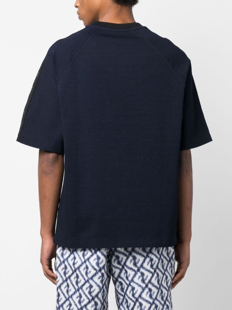 Blue Ff Monogram Short Sleeve T-shirt