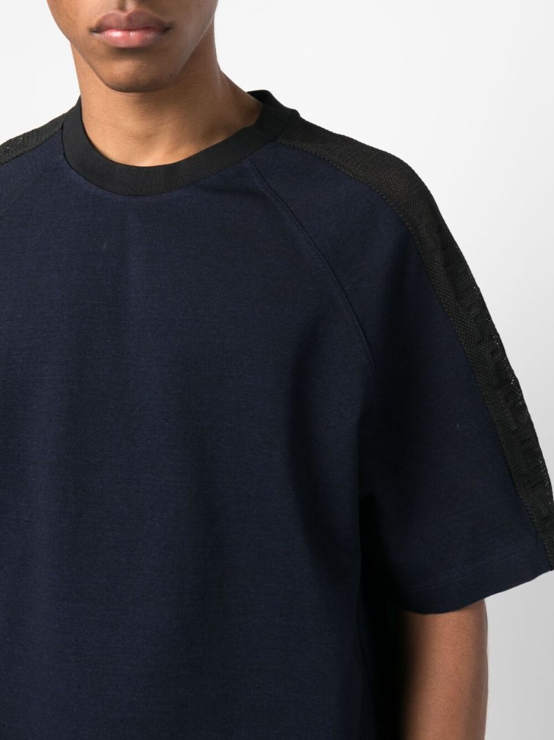 Blue Ff Monogram Short Sleeve T-shirt