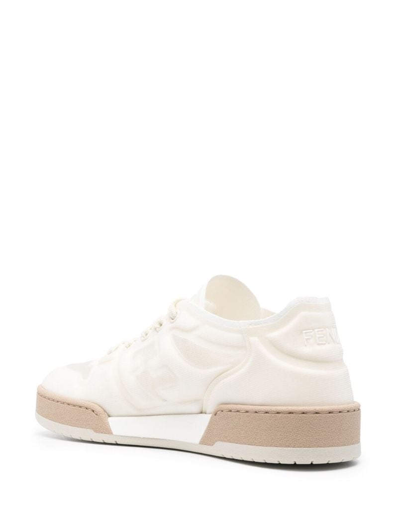 Neutral Match Logo Embossed Sneakers