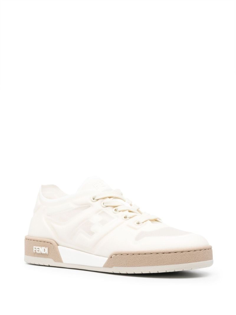 Neutral Match Logo Embossed Sneakers