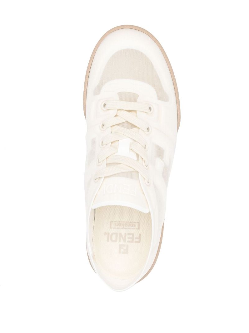 Neutral Match Logo Embossed Sneakers