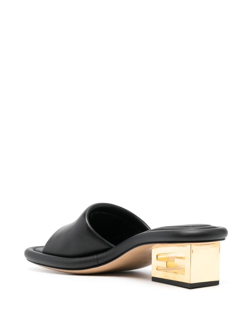 Black Baguette 60 Leather Mules