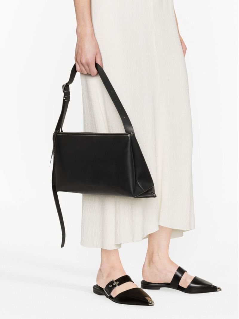 Black Medium Leather Shoulder Bag