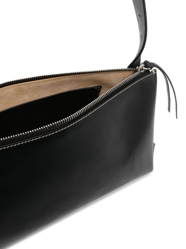 Black Medium Leather Shoulder Bag