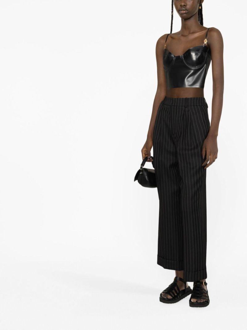 Black Patent Bustier Top