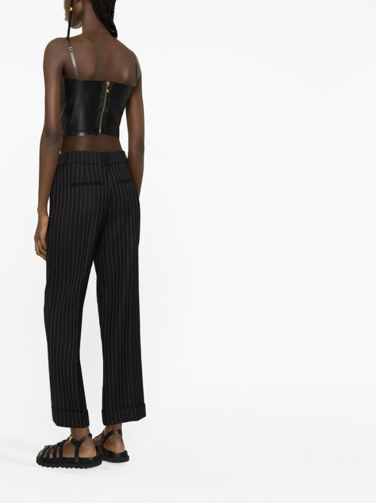 Black Patent Bustier Top