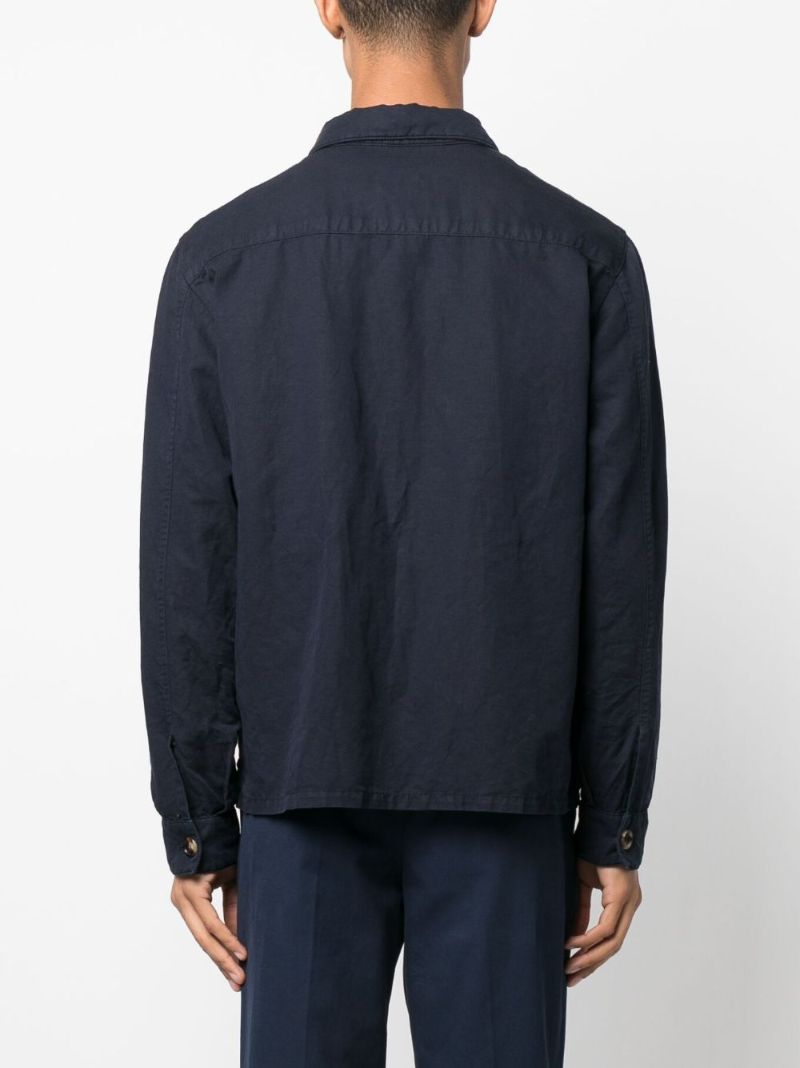 Blue Button-up Shirt Jacket