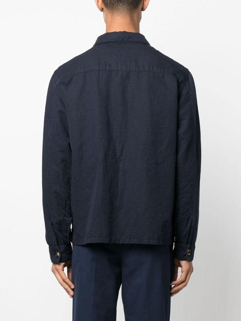 Blue Button-up Shirt Jacket