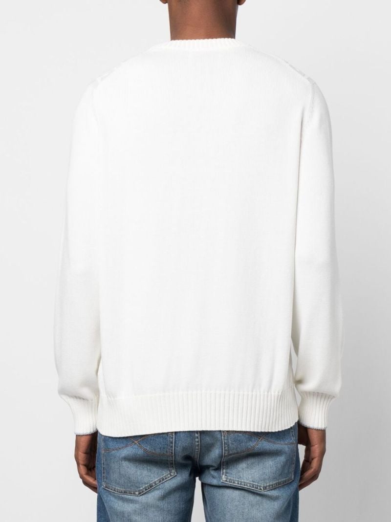 White Cable-knit Sweater