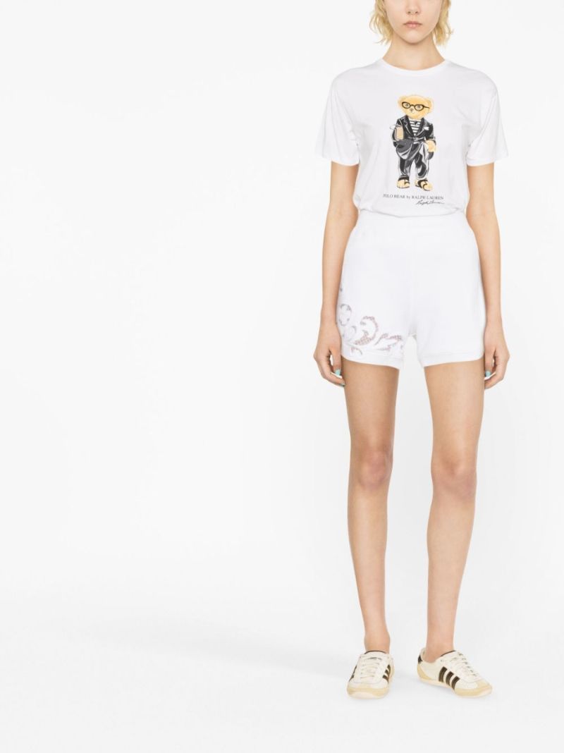 White Polo Bear Printt-shirt