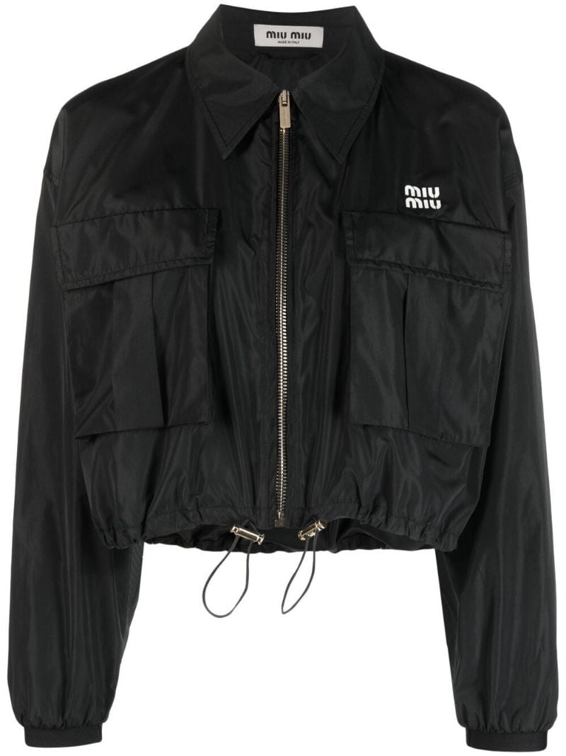 Black Logo Print Jacket