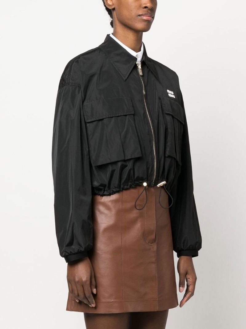 Black Logo Print Jacket