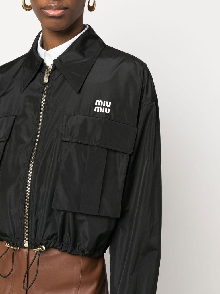 Black Logo Print Jacket