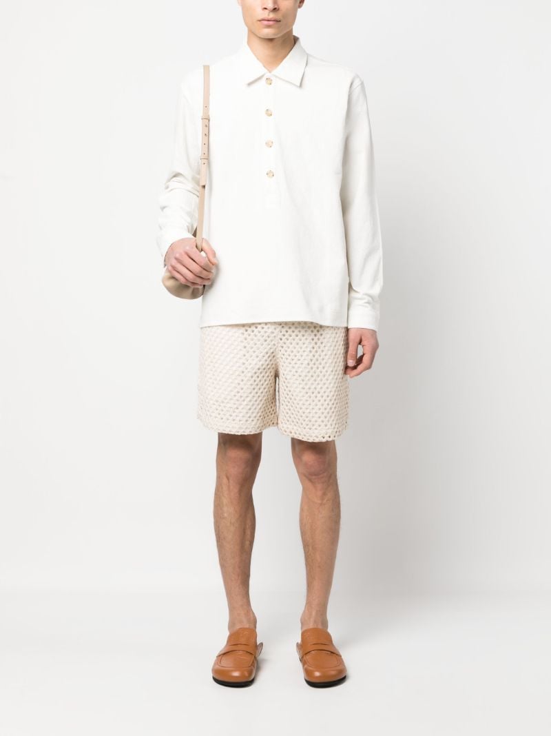 White Spread Collar Long Sleeved Shirt