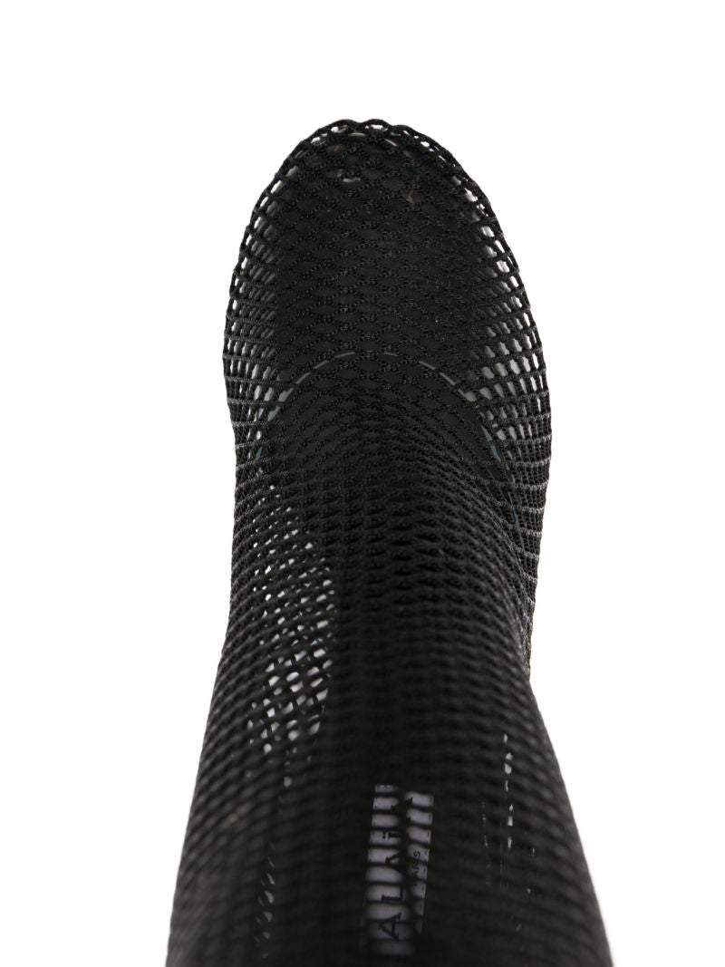 Black La Cage 100 Mesh Boots