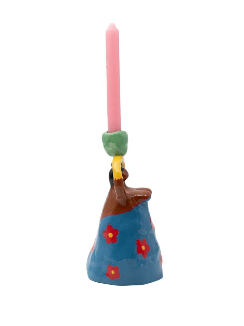 Blue Nina Earthenware Candle Holder