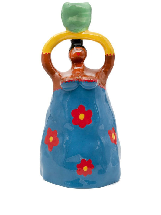 Blue Nina Earthenware Candle Holder