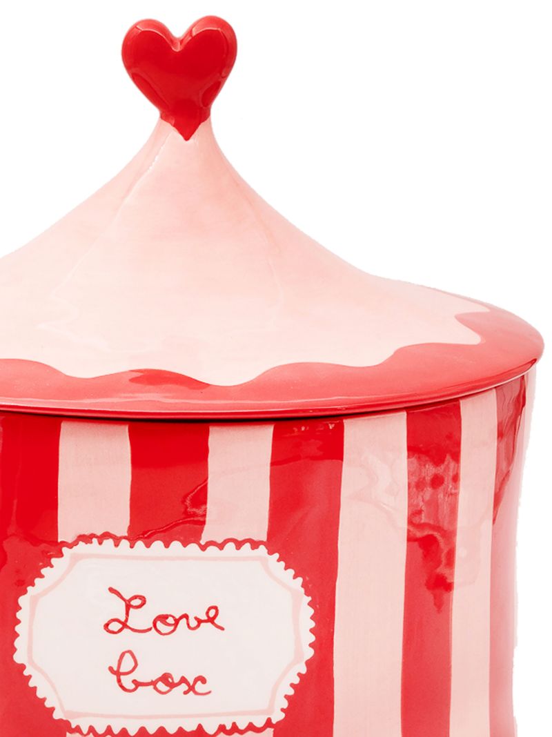 Red Love Box Hand-painted Jar