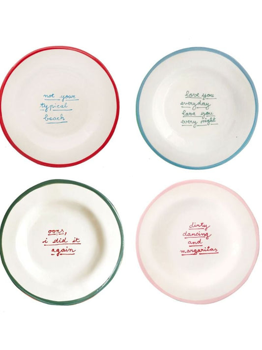 Multicolour Dessert Plate Set