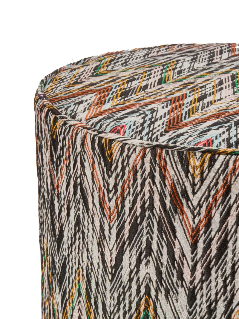 Black Ny Cylindrical Pouf