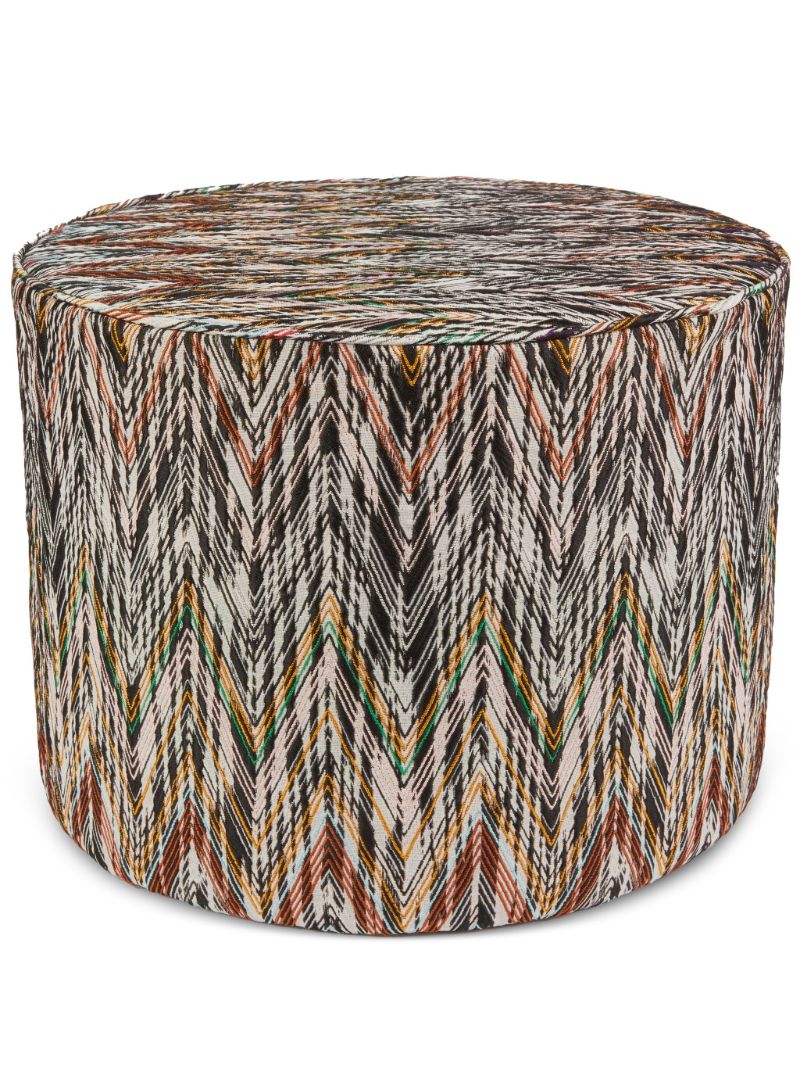 Black Ny Cylindrical Pouf