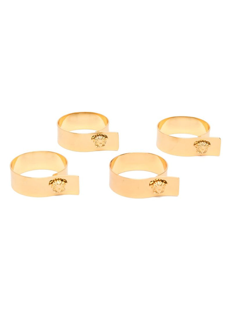 Gold-tone Medusa Napkin Ring Set