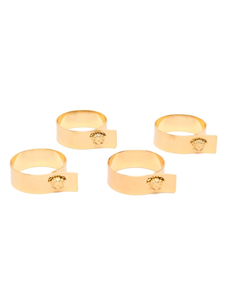 Gold-tone Medusa Napkin Ring Set