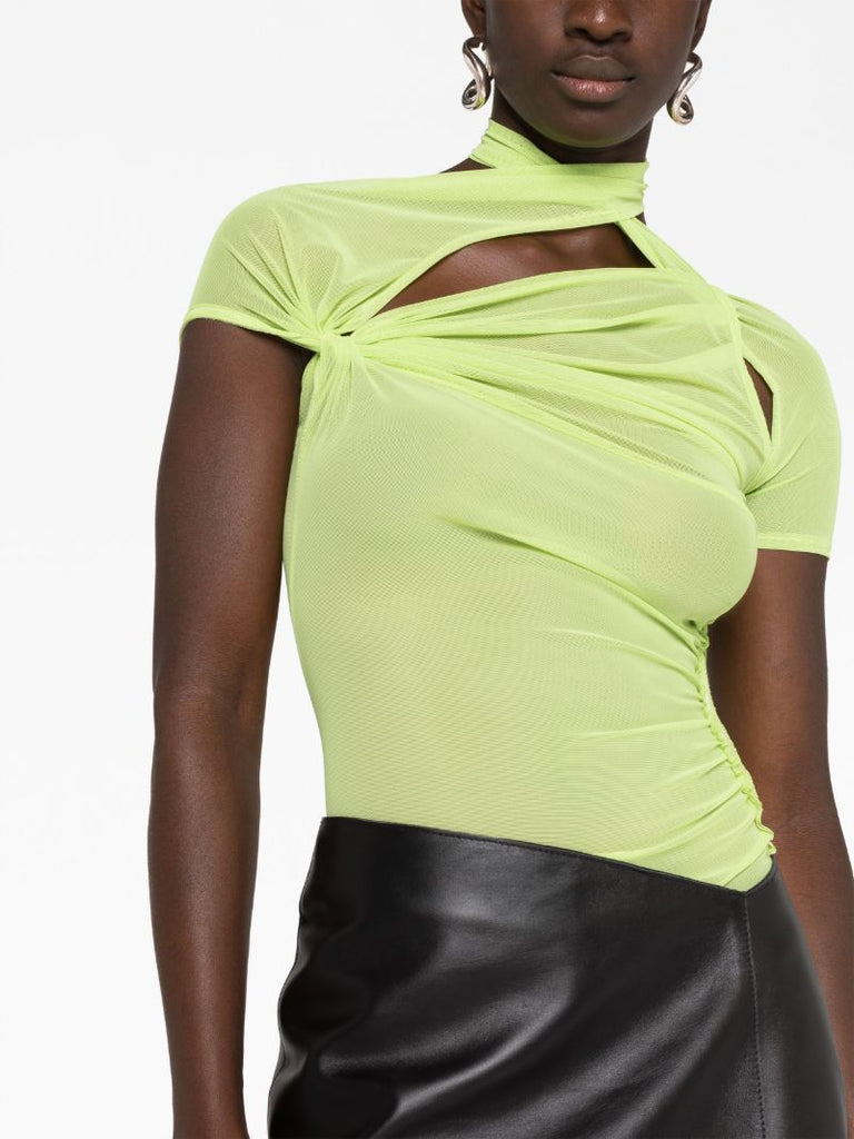 Green Asymmetric Mesh Top