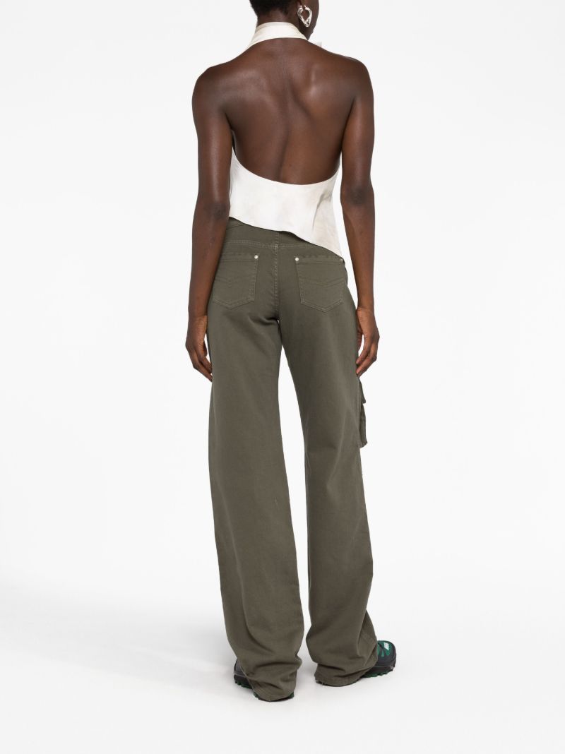 White Floral-appliquÃ_x0083_Â© Asymmetric Top