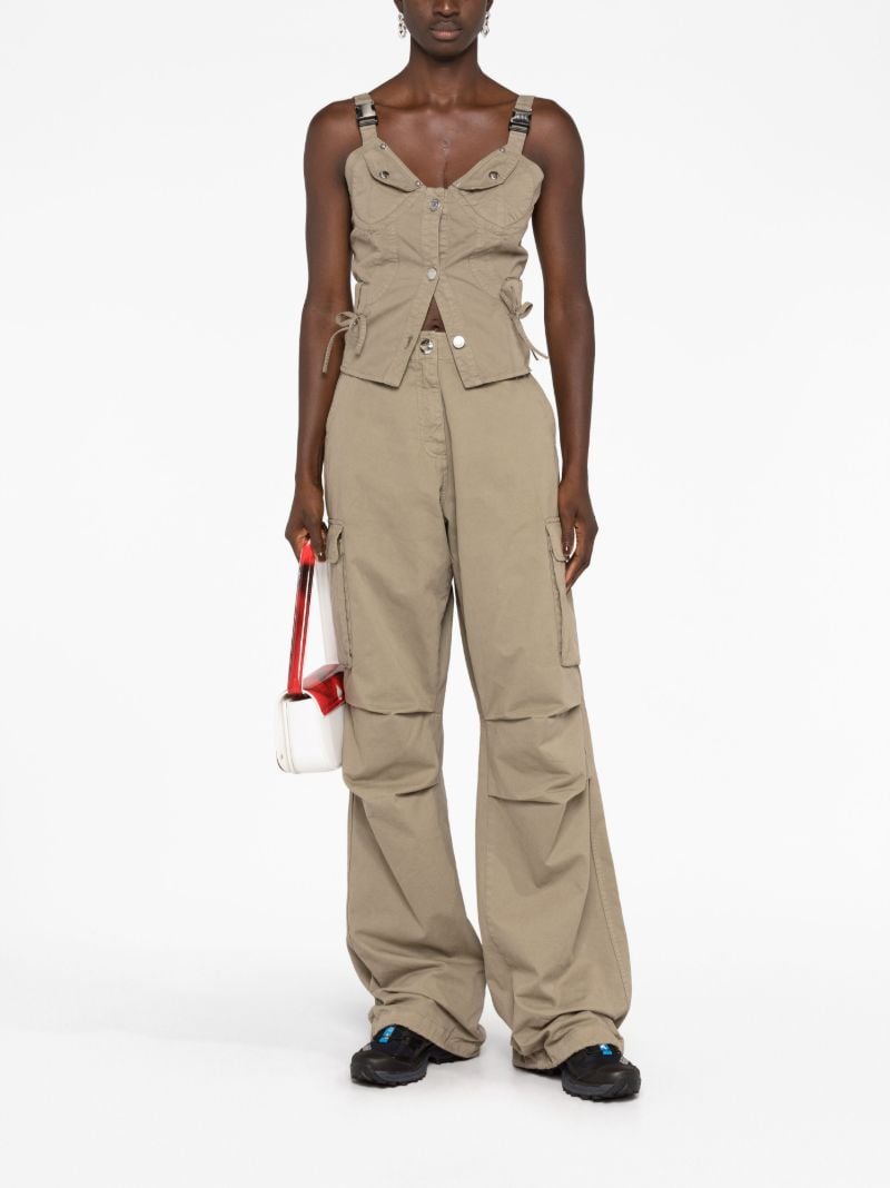 Green Buckled Strap Utilitary Top