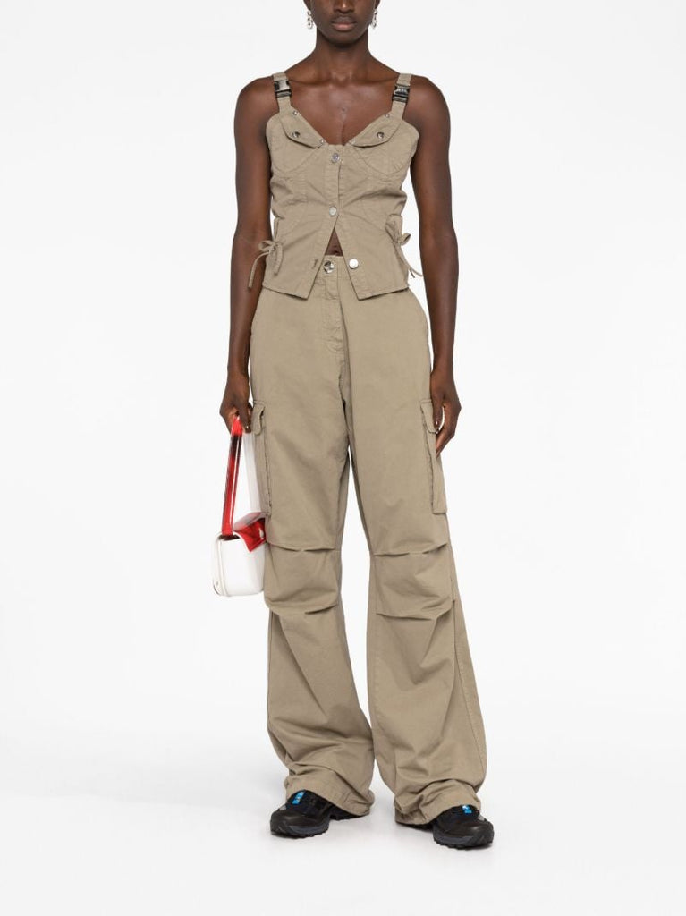 Green Buckled Strap Utilitary Top