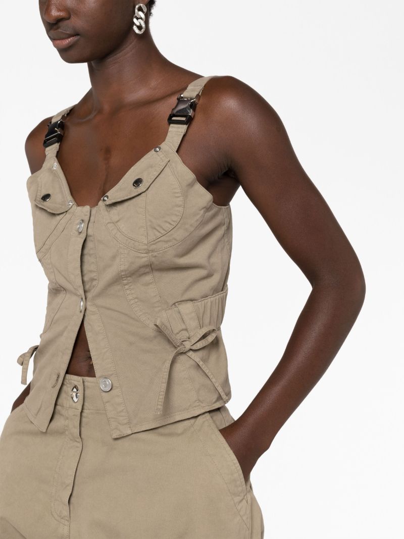 Green Buckled Strap Utilitary Top