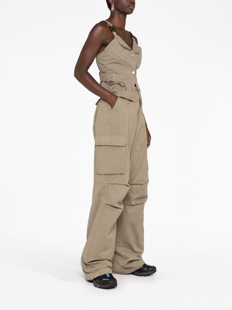 Green Buckled Strap Utilitary Top