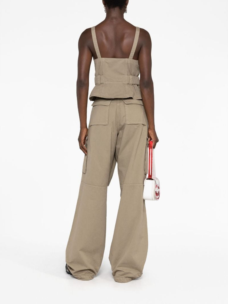 Green Buckled Strap Utilitary Top