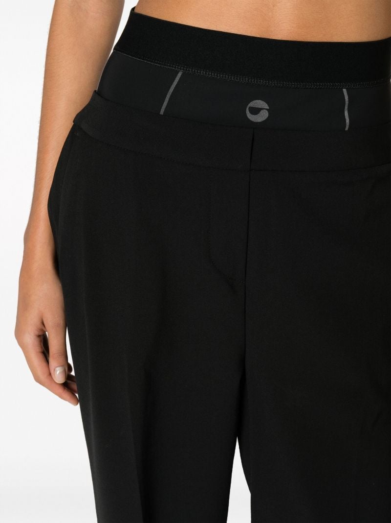 Black Layered-waist Tailored Trousers