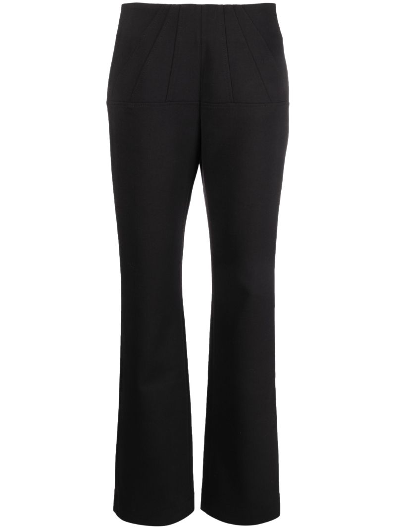 Black Corset Straight-leg Trousers
