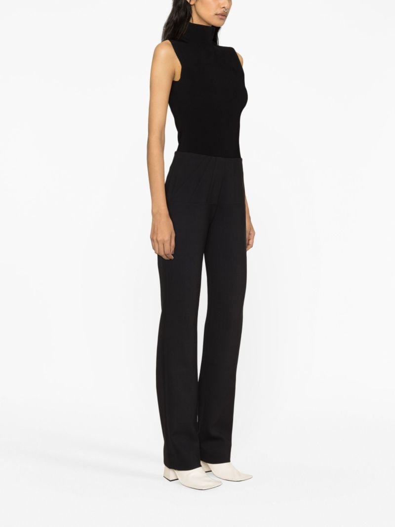 Black Corset Straight-leg Trousers