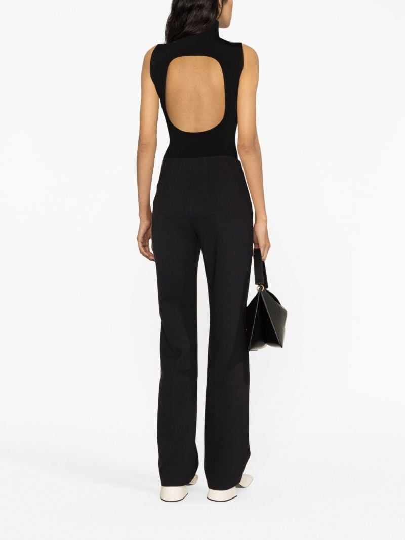 Black Corset Straight-leg Trousers