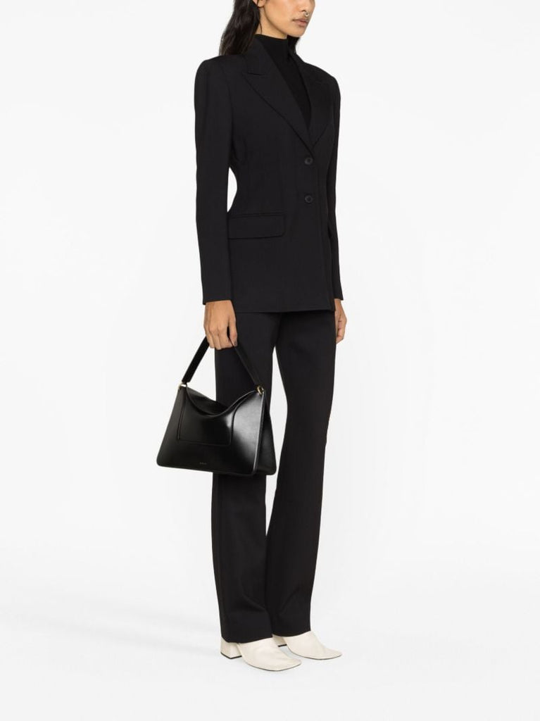 Black Corset Single-breasted Blazer
