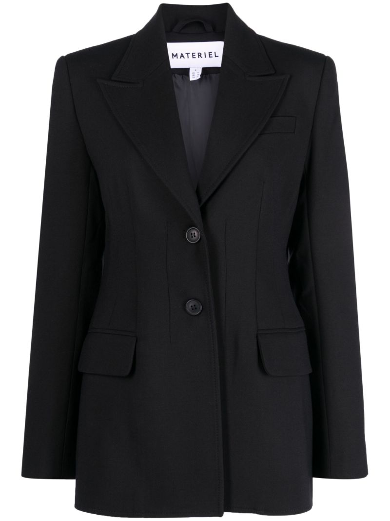 Black Corset Single-breasted Blazer