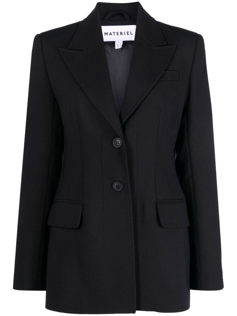 Black Corset Single-breasted Blazer